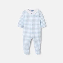Jacadi Pyjama bébé garçon en interlock - BLANC/BLEU