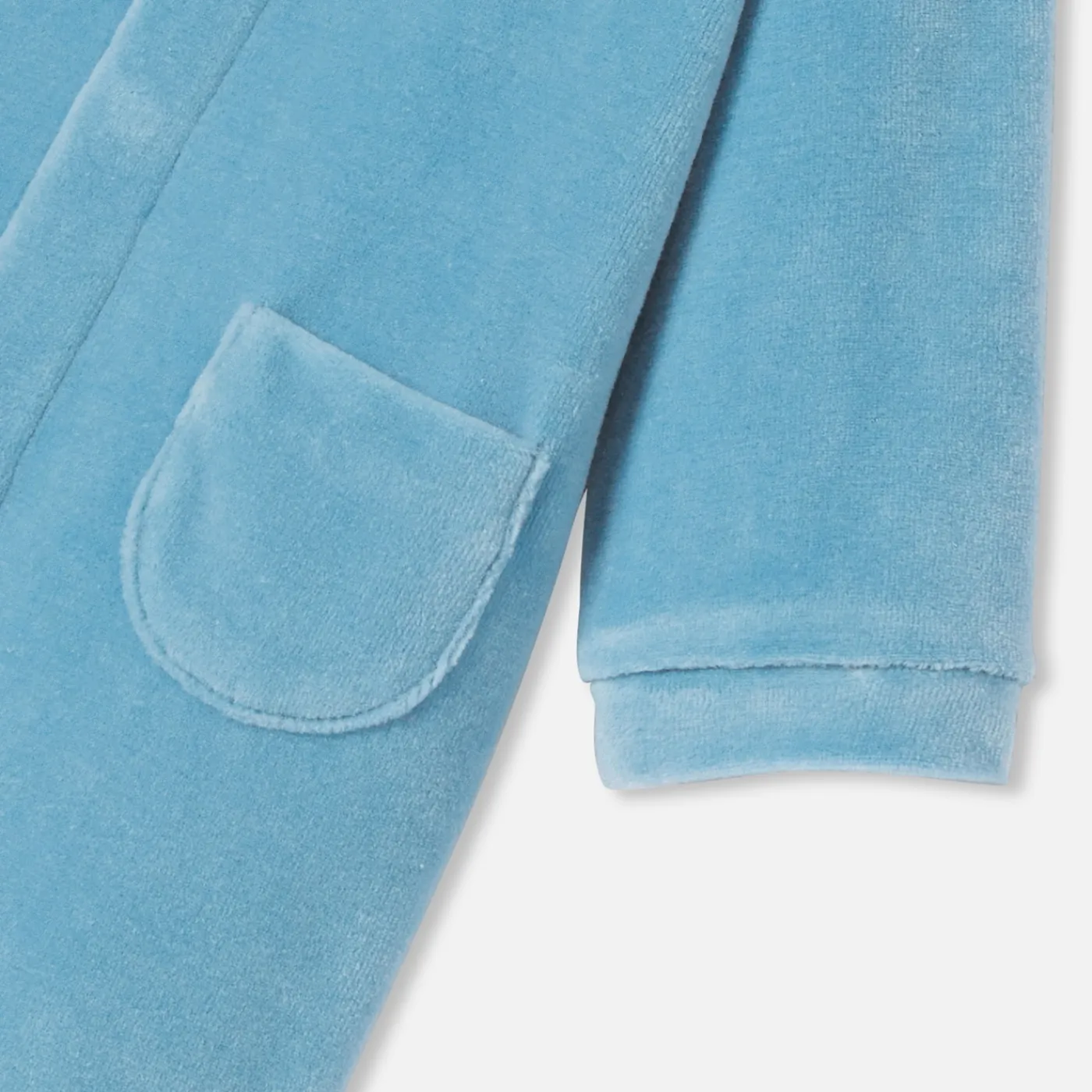 Jacadi Pyjama bébé garçon en velours - BLEU DEAU Discount