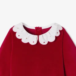 Jacadi Pyjama de Noël bébé fille en velours - rouge ROUGE JACADI New