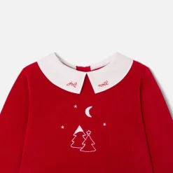 Jacadi Pyjama de Noël bébé garçon en velours - ROUGE PAVOT Discount