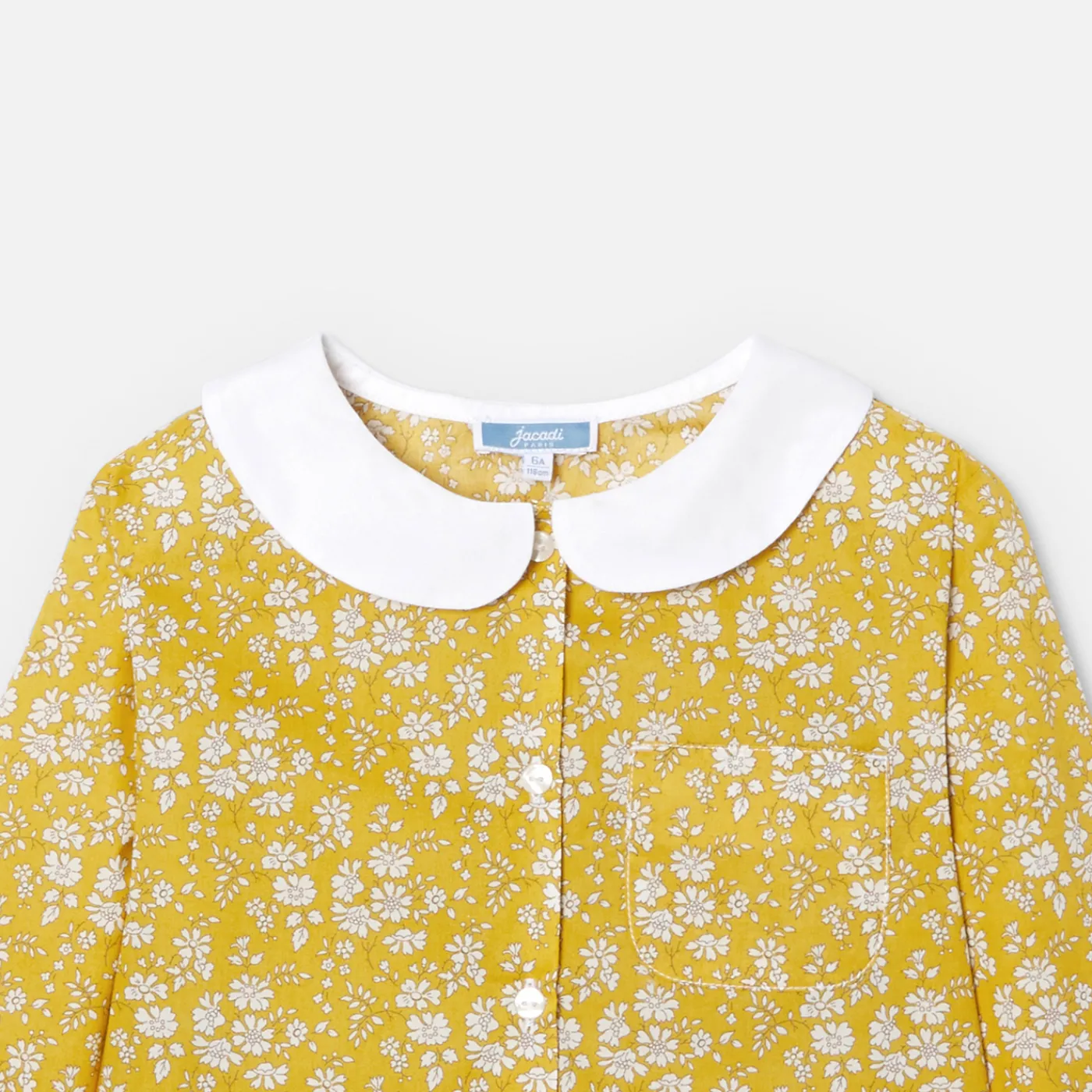 Jacadi Pyjama enfant fille en tissu Liberty - JAUNE/BLANC