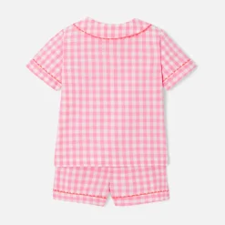 Jacadi Pyjashort enfant fille en Vichy - ROSE/BLANC