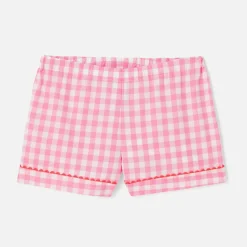 Jacadi Pyjashort enfant fille en Vichy - ROSE/BLANC