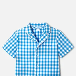 Jacadi Pyjashort enfant garçon en vichy - BLEU/BLANC Sale