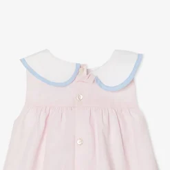 Jacadi Robe bébé fille en fil à fil - ROSE/BLANC