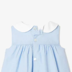Jacadi Robe bébé fille en fil à fil - BLEU/BLANC