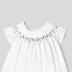 Jacadi Robe bébé fille en popeline - blanc BLANC JACADI Outlet