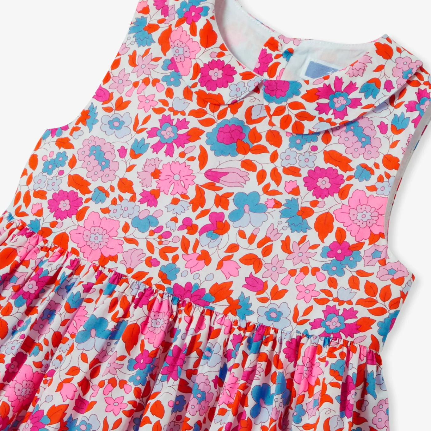 Jacadi Robe bébé fille en tissu Liberty - lore ORANGE/MULTICO Best