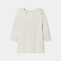 Jacadi Robe bébé fille en tricot - lore BLANC DOUX/MULTICO New