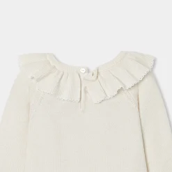 Jacadi Robe bébé fille en tricot - lore BLANC DOUX/MULTICO New