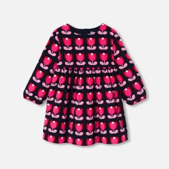 Jacadi Robe bébé fille en velours - lore MULTICO Discount