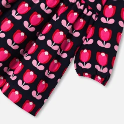 Jacadi Robe bébé fille en velours - lore MULTICO Discount