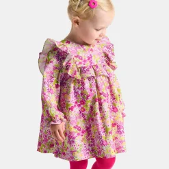 Jacadi Robe bébé fille en velours Tissu Liberty - lore BLANC/MULTICO Discount