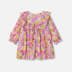 Jacadi Robe bébé fille en velours Tissu Liberty - lore BLANC/MULTICO Discount