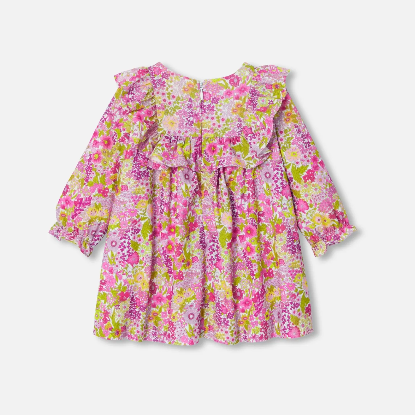 Jacadi Robe bébé fille en velours Tissu Liberty - lore BLANC/MULTICO Discount