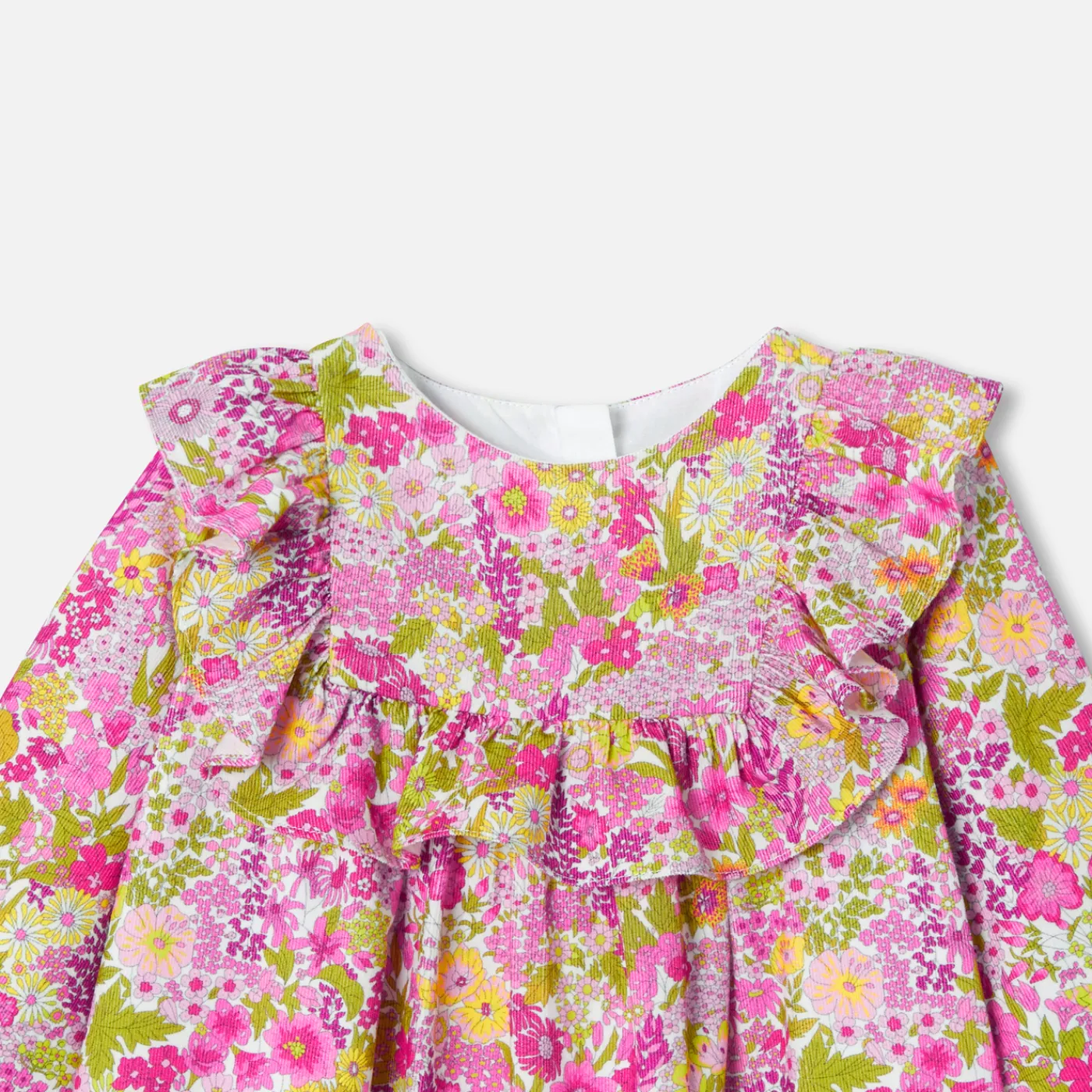 Jacadi Robe bébé fille en velours Tissu Liberty - lore BLANC/MULTICO Discount