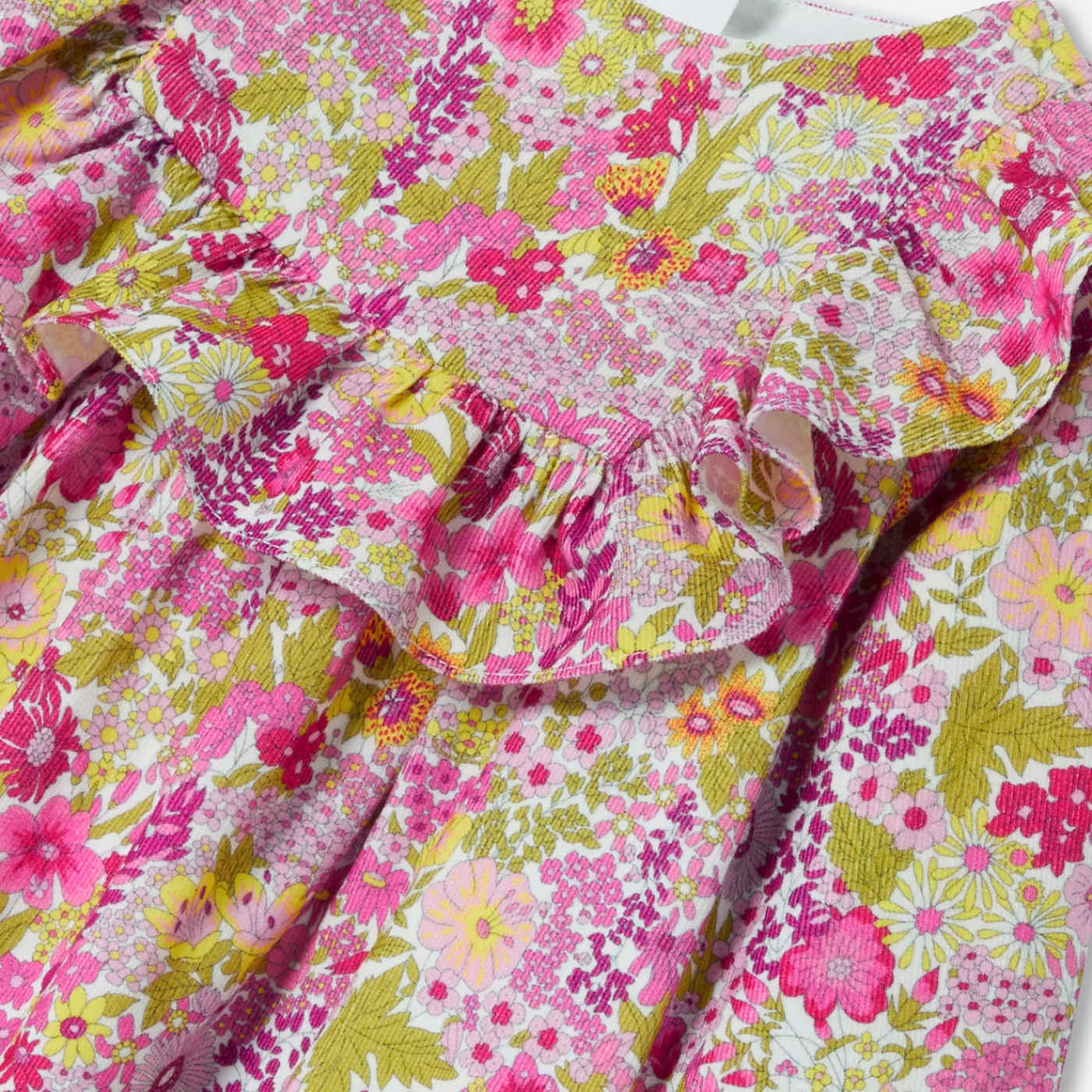 Jacadi Robe bébé fille en velours Tissu Liberty - lore BLANC/MULTICO Discount