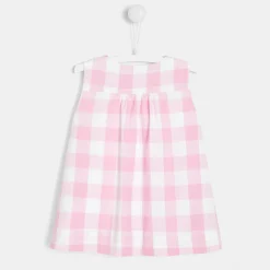 Jacadi Robe bébé fille en Vichy - ROSE/BLANC Clearance