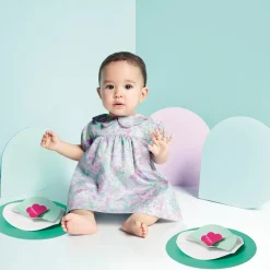 Jacadi Robe bébé fille manches courtes - lore BLANC/MULTICO Discount