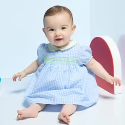 Jacadi Robe bébé fille manches courtes - BLEU/BLANC Discount