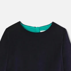 Jacadi Robe bi-matière enfant fille - marine MARINE JACADI Clearance