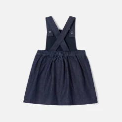 Jacadi Robe chasuble bébé fille en jean - DENIM FONCE Discount