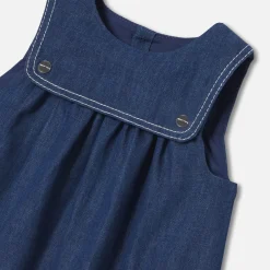 Jacadi Robe chasuble bébé fille en denim léger - DENIM FONCE Discount