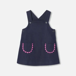 Jacadi Robe chasuble bébé fille en jean - DENIM FONCE New