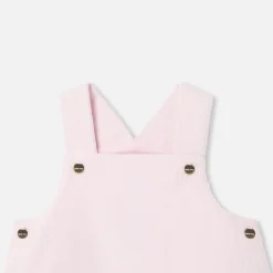Jacadi Robe chasuble bébé fille en velours - rose poudre ROSE POUDRE JACADI Sale