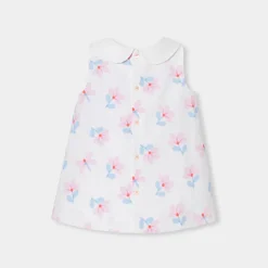Jacadi Robe chasuble bébé fille en piqué de coton - lore BLANC/MULTICO New