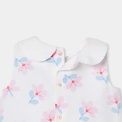 Jacadi Robe chasuble bébé fille en piqué de coton - lore BLANC/MULTICO New