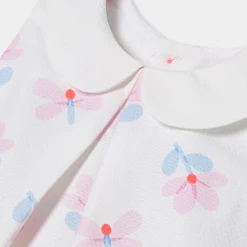 Jacadi Robe chasuble bébé fille en piqué de coton - lore BLANC/MULTICO New