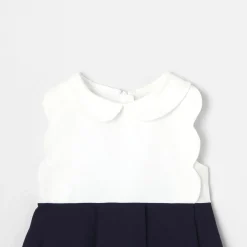 Jacadi Robe de cérémonie bébé fille BLANC/MARINE New