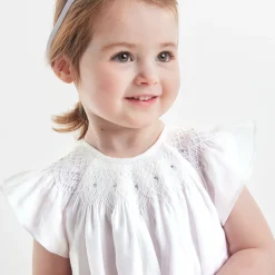 Jacadi Robe de cérémonie en lin bébé fille - blanc BLANC JACADI New