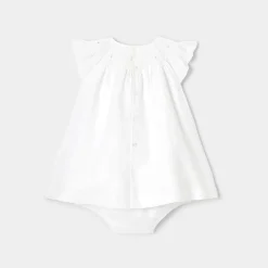 Jacadi Robe de cérémonie en lin bébé fille - blanc BLANC JACADI New