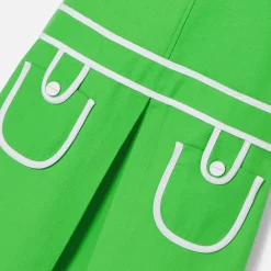 Jacadi Robe enfant fille en piqué alvéolé - VERT TREFLE Hot