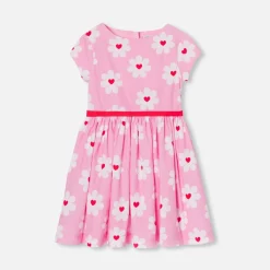 Jacadi Robe enfant fille en popeline - lore ROSE/MULTICO Outlet