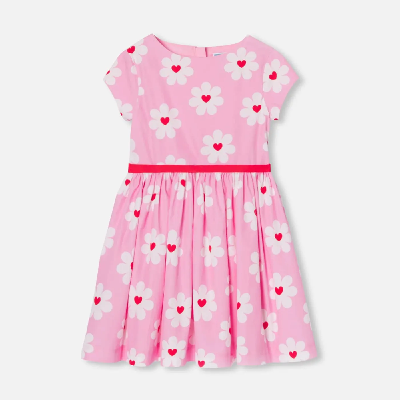Jacadi Robe enfant fille en popeline - lore ROSE/MULTICO Outlet