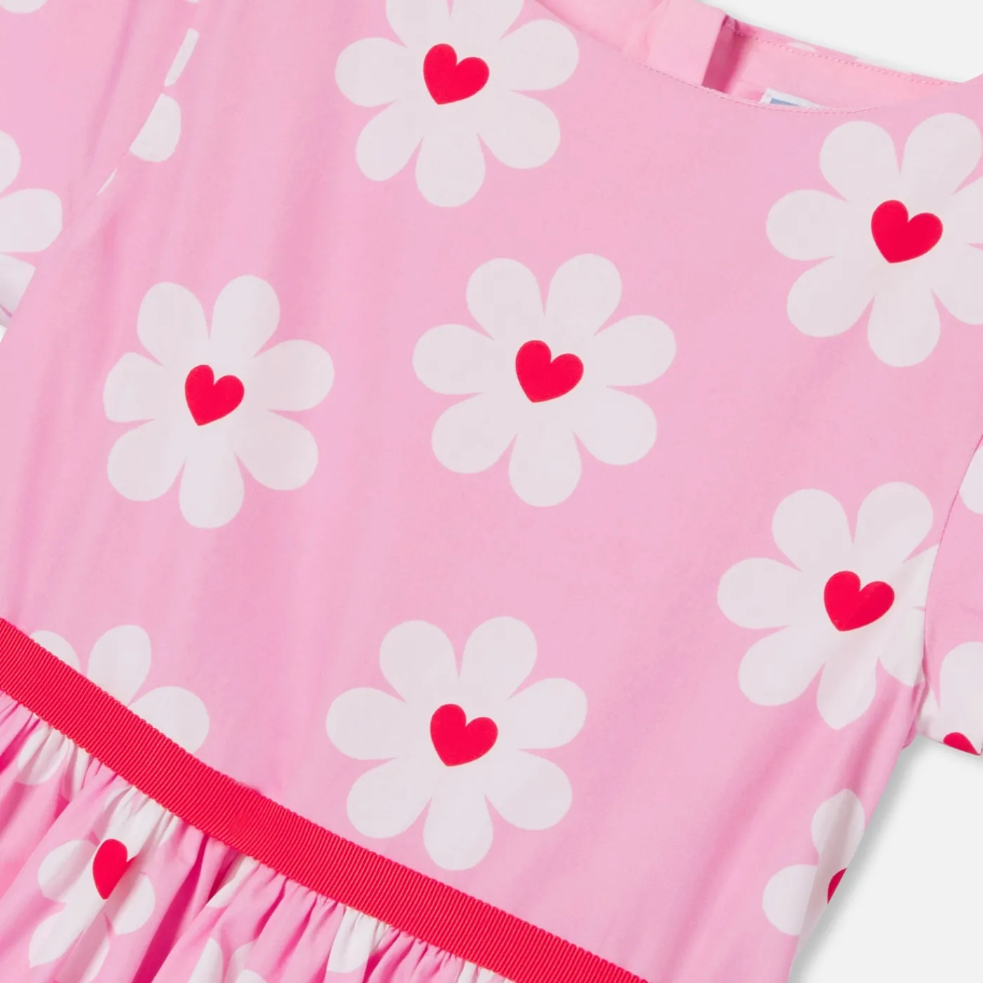 Jacadi Robe enfant fille en popeline - lore ROSE/MULTICO Outlet
