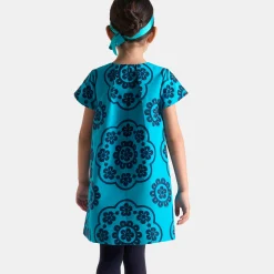 Jacadi Robe enfant fille en taffetas BLEU TURQUOISE Online