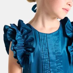 Jacadi Robe enfant fille en taffetas - BLEU TURQUOISE Hot