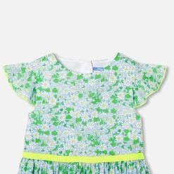 Jacadi Robe enfant fille en tissu Liberty BLANC/MULTICO New