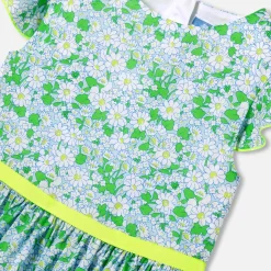 Jacadi Robe enfant fille en tissu Liberty BLANC/MULTICO New
