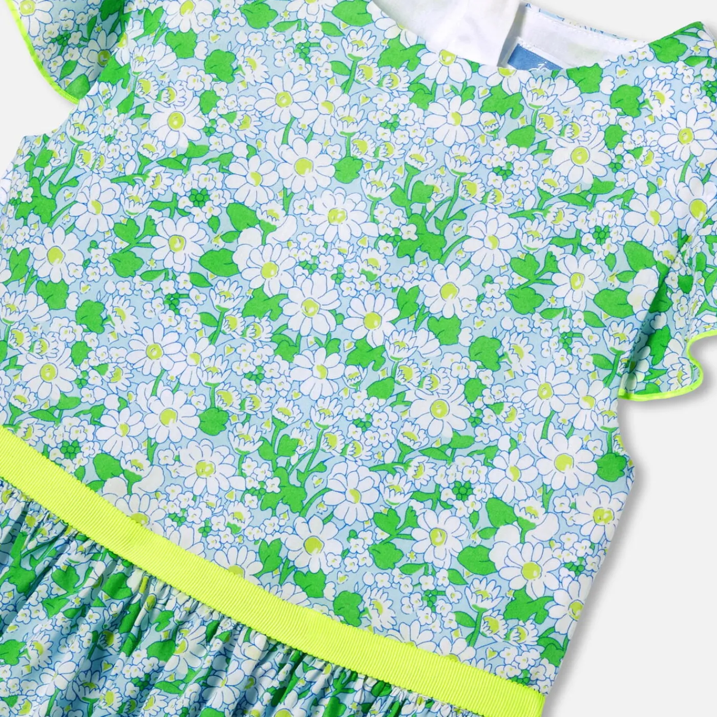 Jacadi Robe enfant fille en tissu Liberty BLANC/MULTICO New