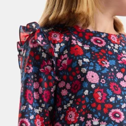 Jacadi Robe enfant fille en tissu Liberty - lore MARINE/MULTICO Best
