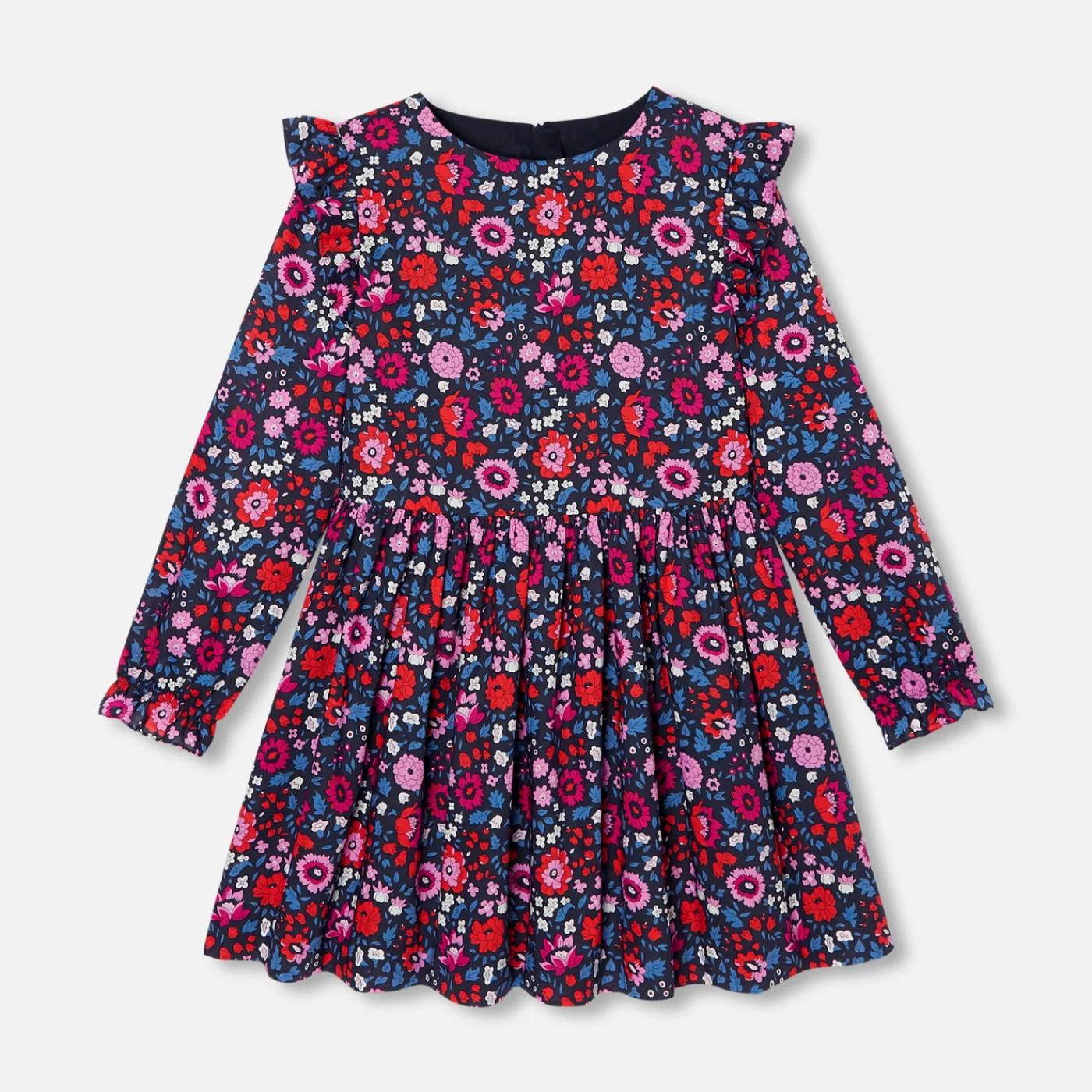Jacadi Robe enfant fille en tissu Liberty - lore MARINE/MULTICO Best