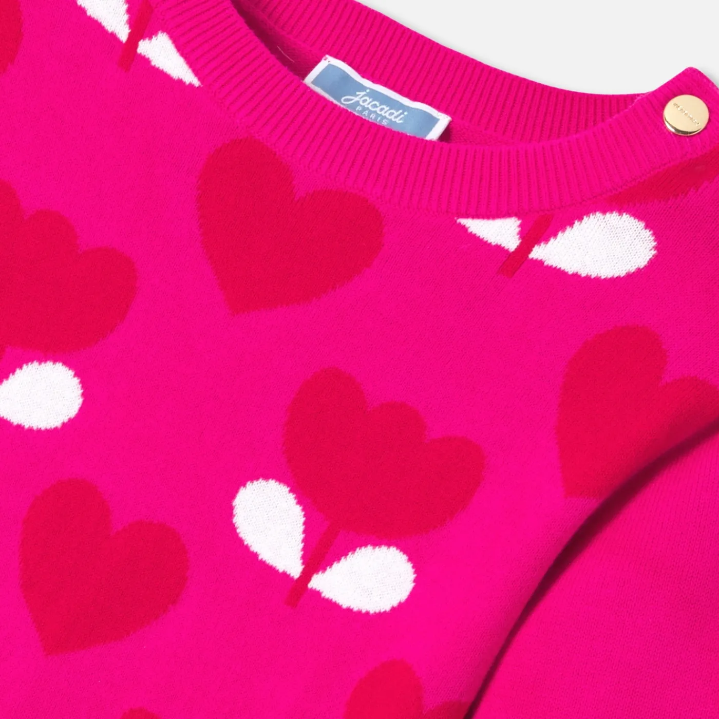 Jacadi Robe enfant fille en tricot - ROSE/ROUGE Best