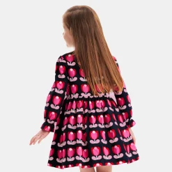 Jacadi Robe enfant fille en velours - lore BLEU/MULTICO Outlet