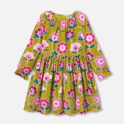 Jacadi Robe enfant fille en velours milleraies - lore CUMIN/MULTICO