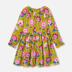 Jacadi Robe enfant fille en velours milleraies - lore CUMIN/MULTICO